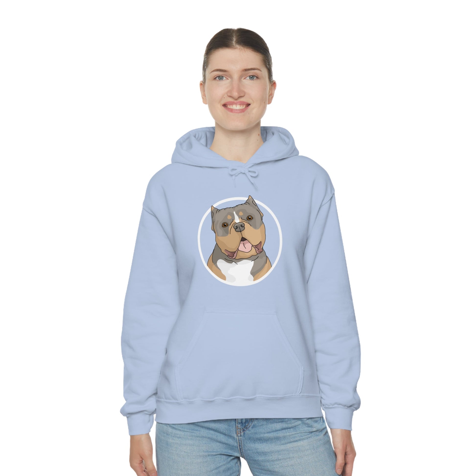 American Bully Circle | Hooded Sweatshirt - Detezi Designs-27470094237331699614