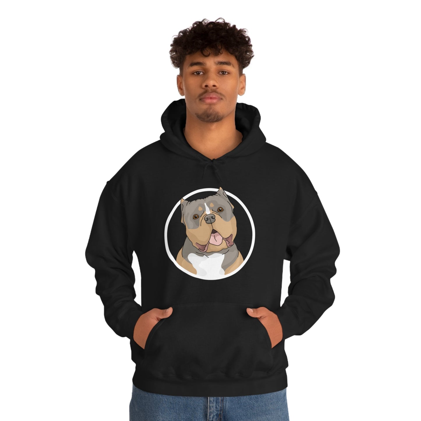 American Bully Circle | Hooded Sweatshirt - Detezi Designs-27470094237331699614