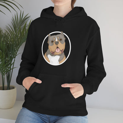 American Bully Circle | Hooded Sweatshirt - Detezi Designs-27470094237331699614