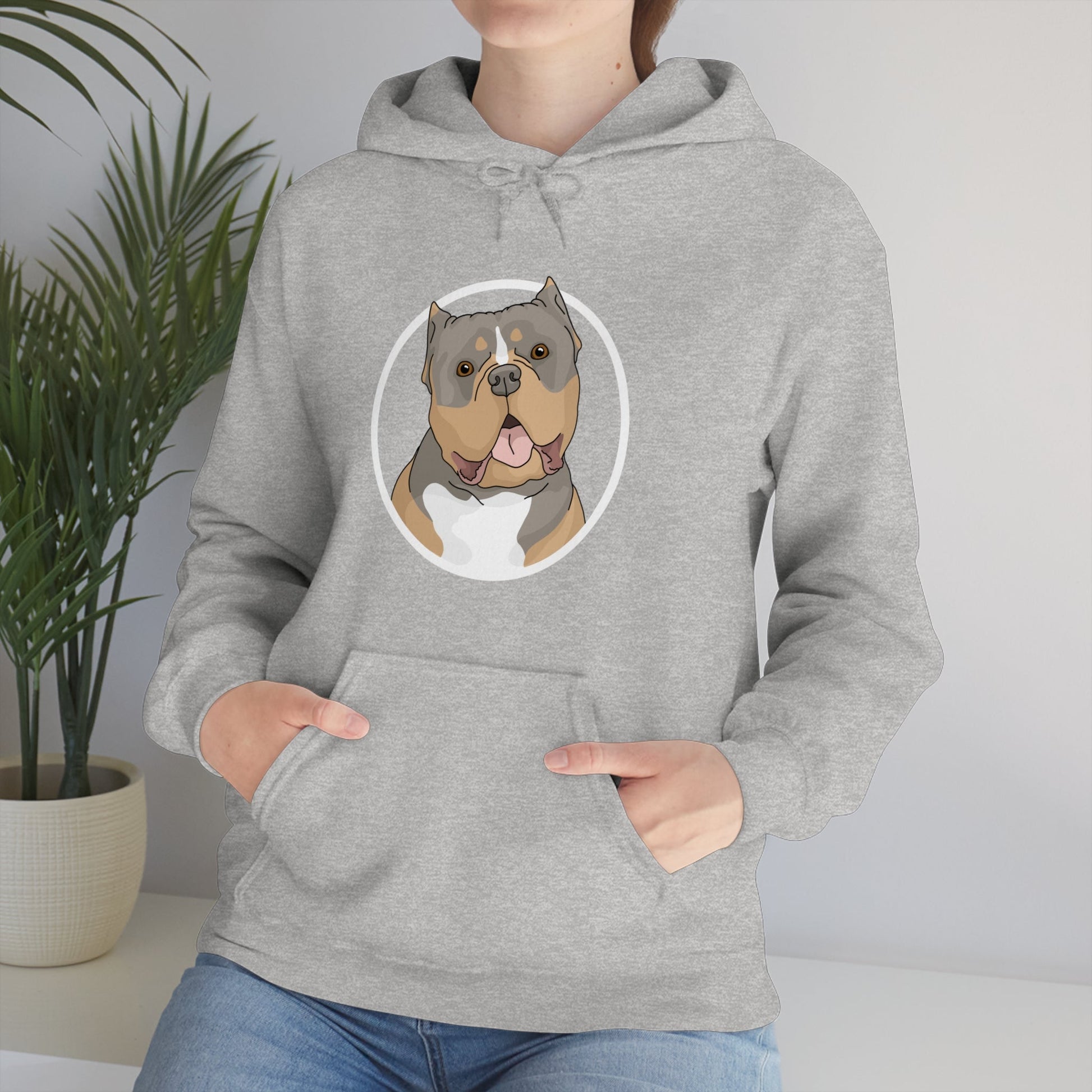 American Bully Circle | Hooded Sweatshirt - Detezi Designs-27470094237331699614