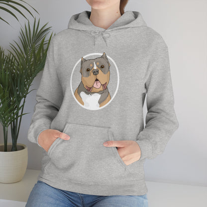 American Bully Circle | Hooded Sweatshirt - Detezi Designs-27470094237331699614