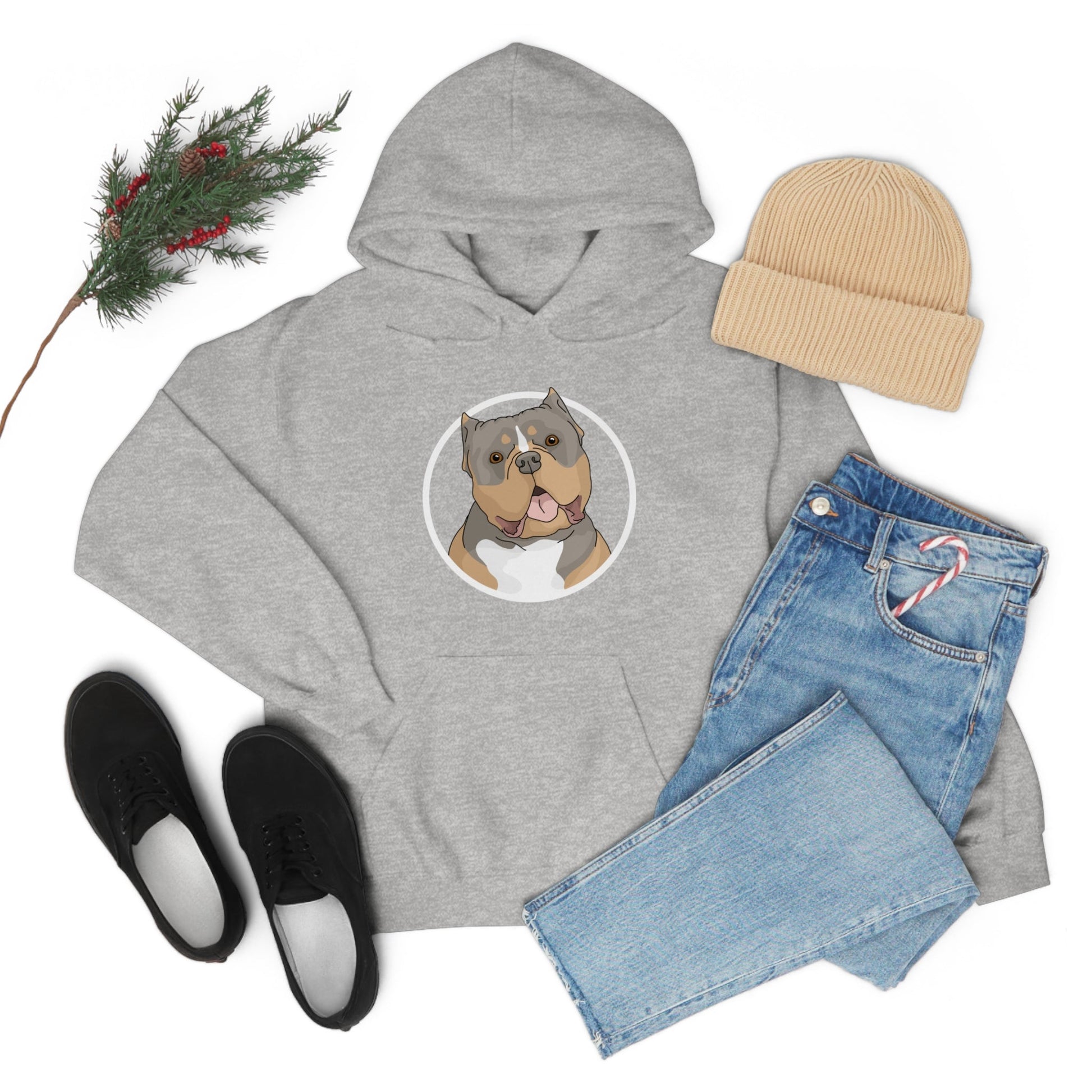 American Bully Circle | Hooded Sweatshirt - Detezi Designs-27470094237331699614