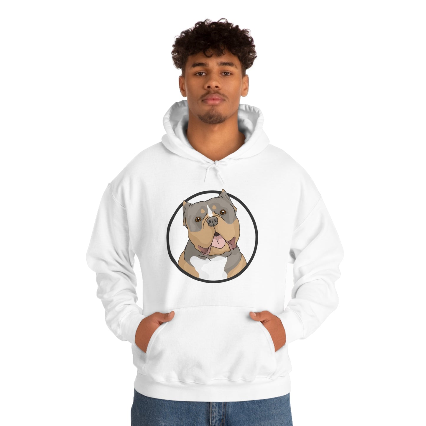 American Bully Circle | Hooded Sweatshirt - Detezi Designs-27470094237331699614