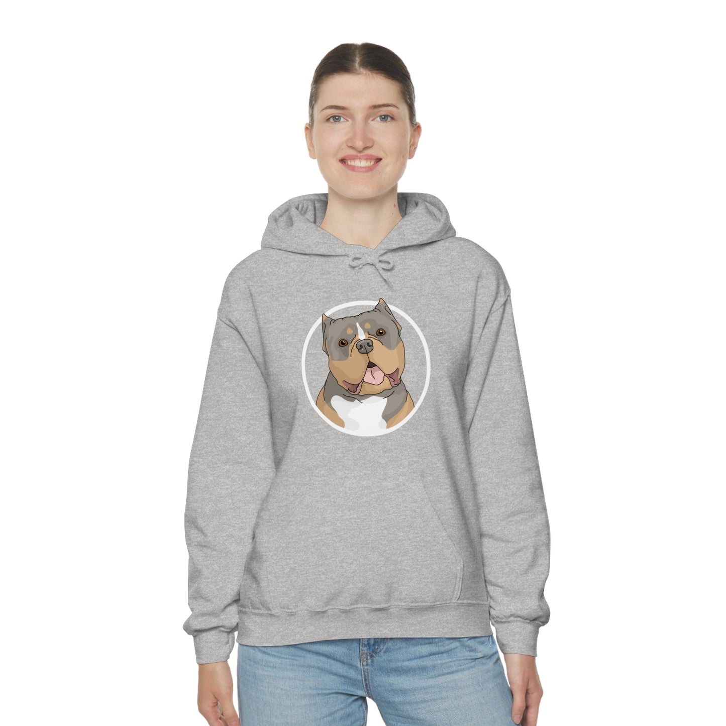 American Bully Circle | Hooded Sweatshirt - Detezi Designs-27470094237331699614