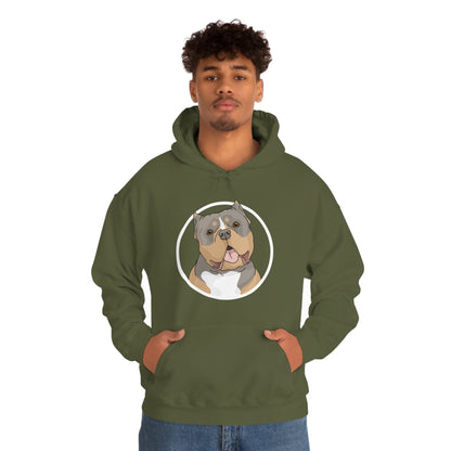 American Bully Circle | Hooded Sweatshirt - Detezi Designs-27470094237331699614