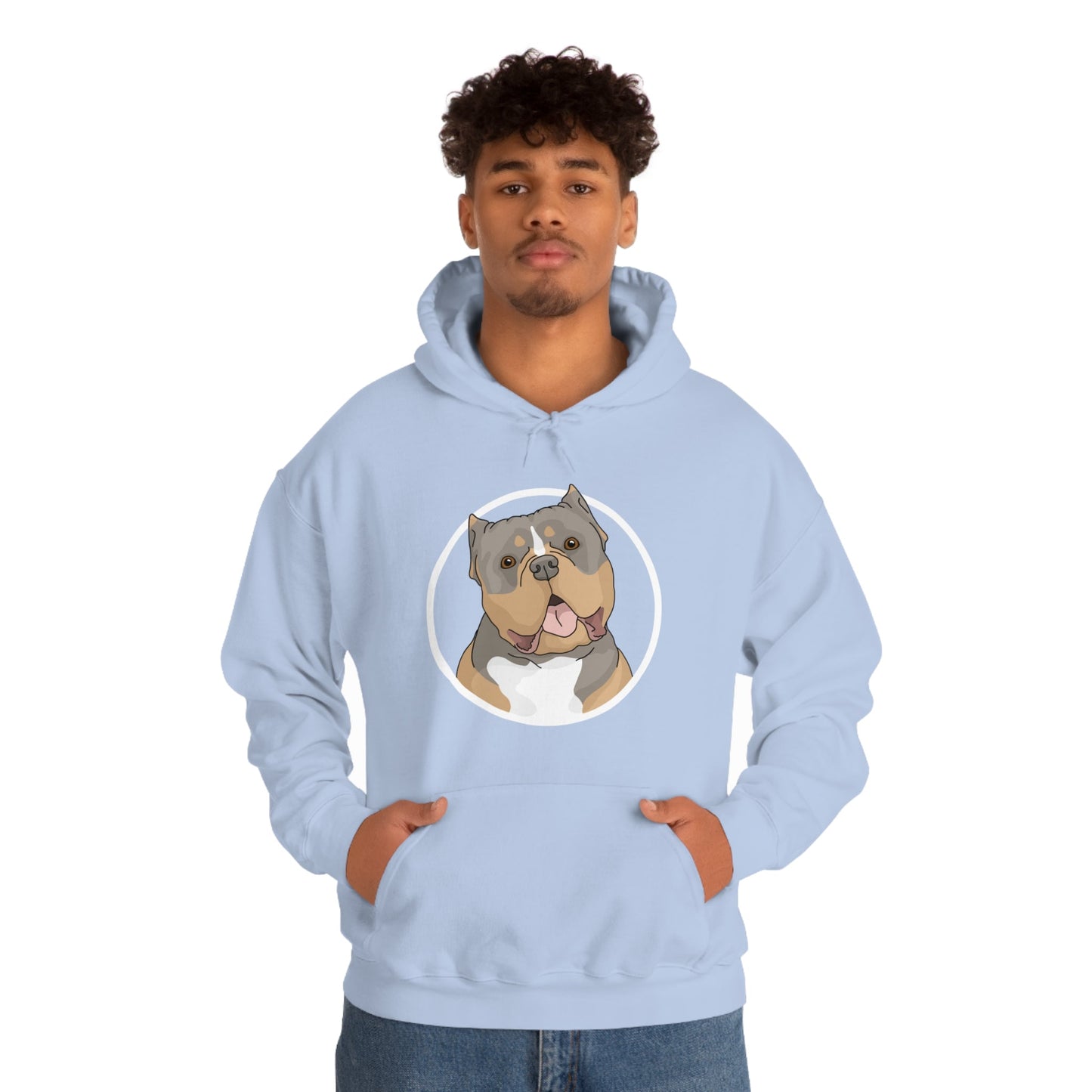 American Bully Circle | Hooded Sweatshirt - Detezi Designs-27470094237331699614