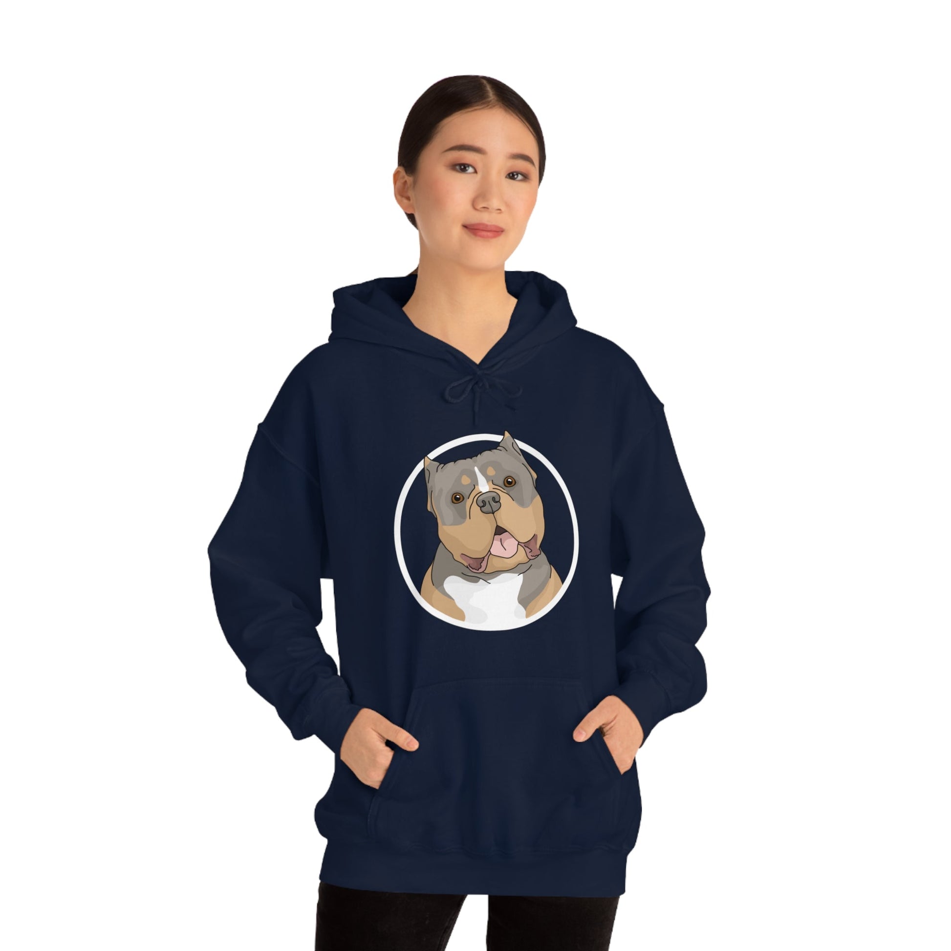 American Bully Circle | Hooded Sweatshirt - Detezi Designs-27470094237331699614