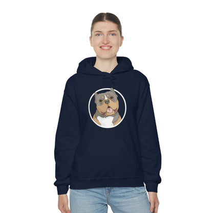 American Bully Circle | Hooded Sweatshirt - Detezi Designs-27470094237331699614