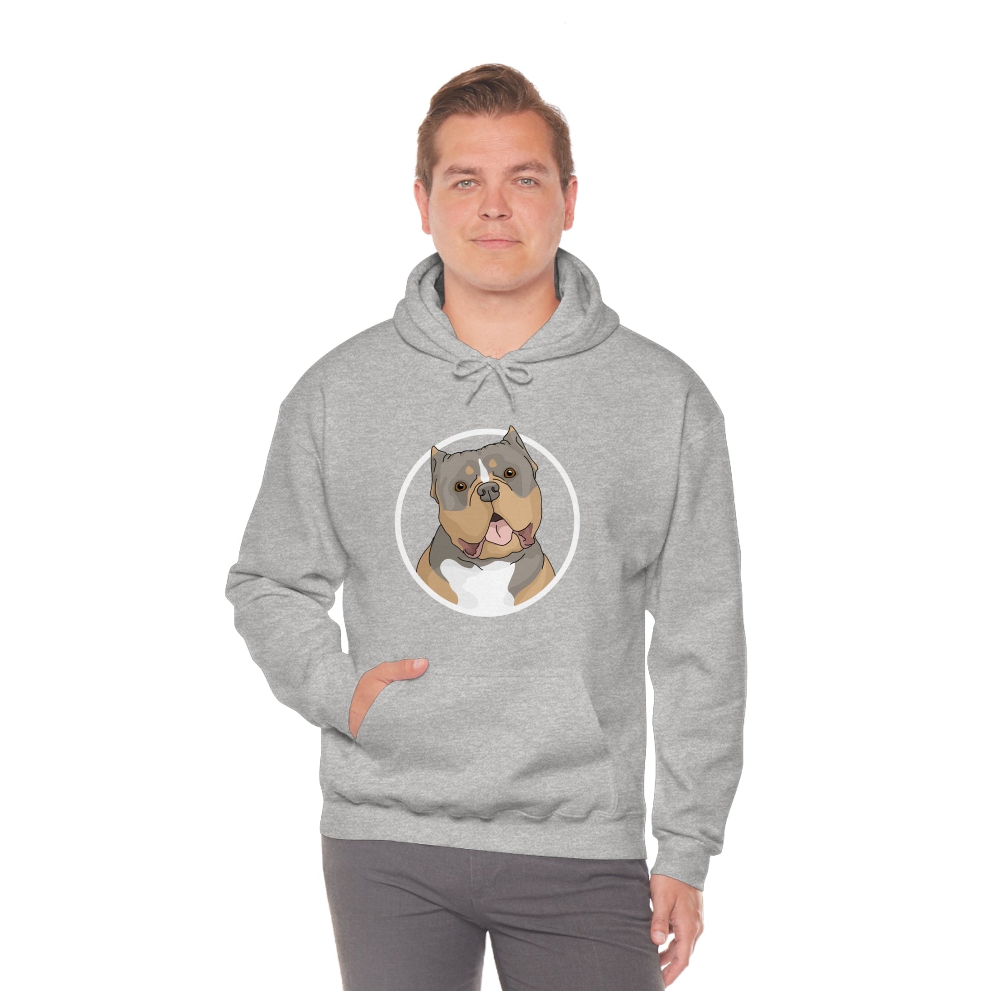 American Bully Circle | Hooded Sweatshirt - Detezi Designs-27470094237331699614