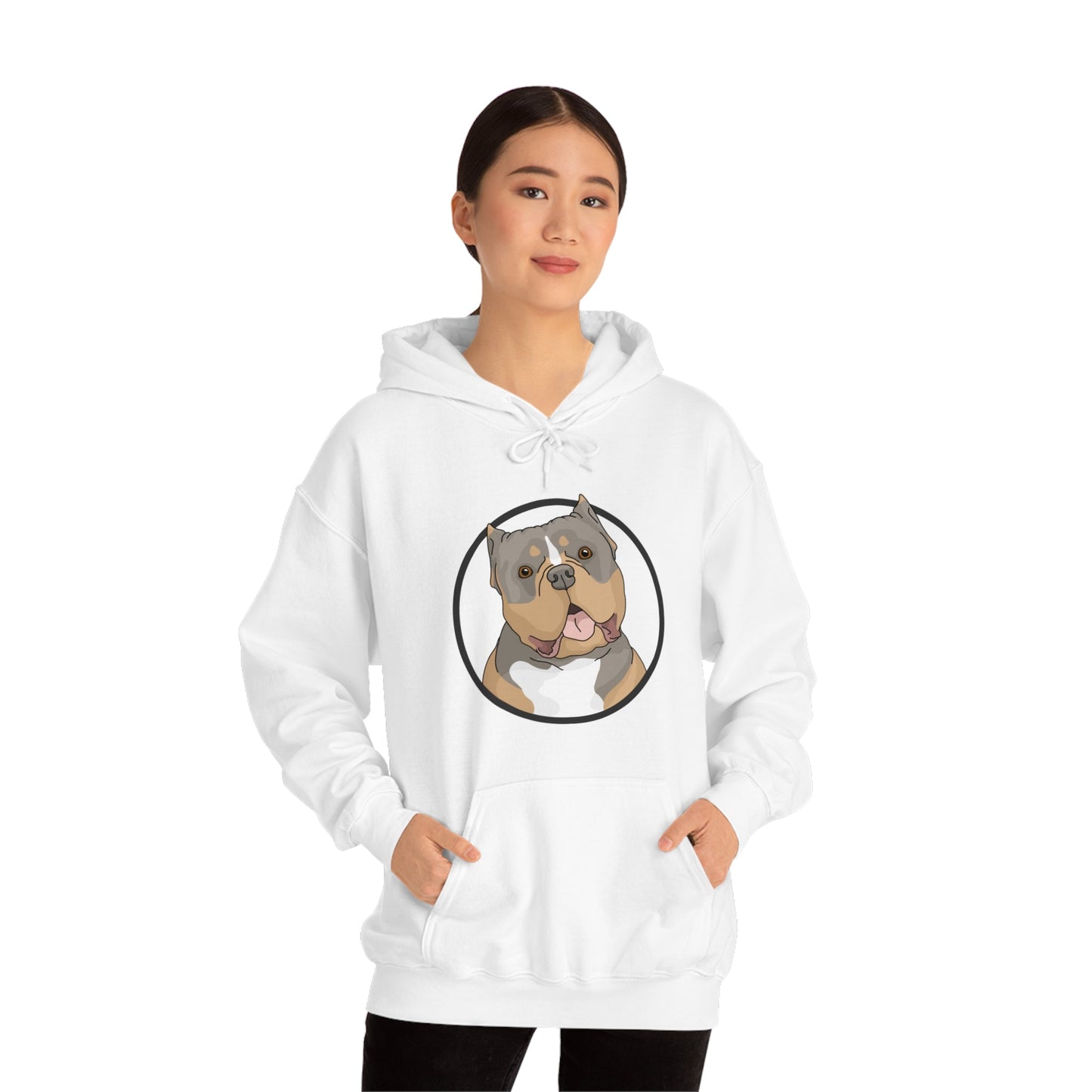 American Bully Circle | Hooded Sweatshirt - Detezi Designs-27470094237331699614