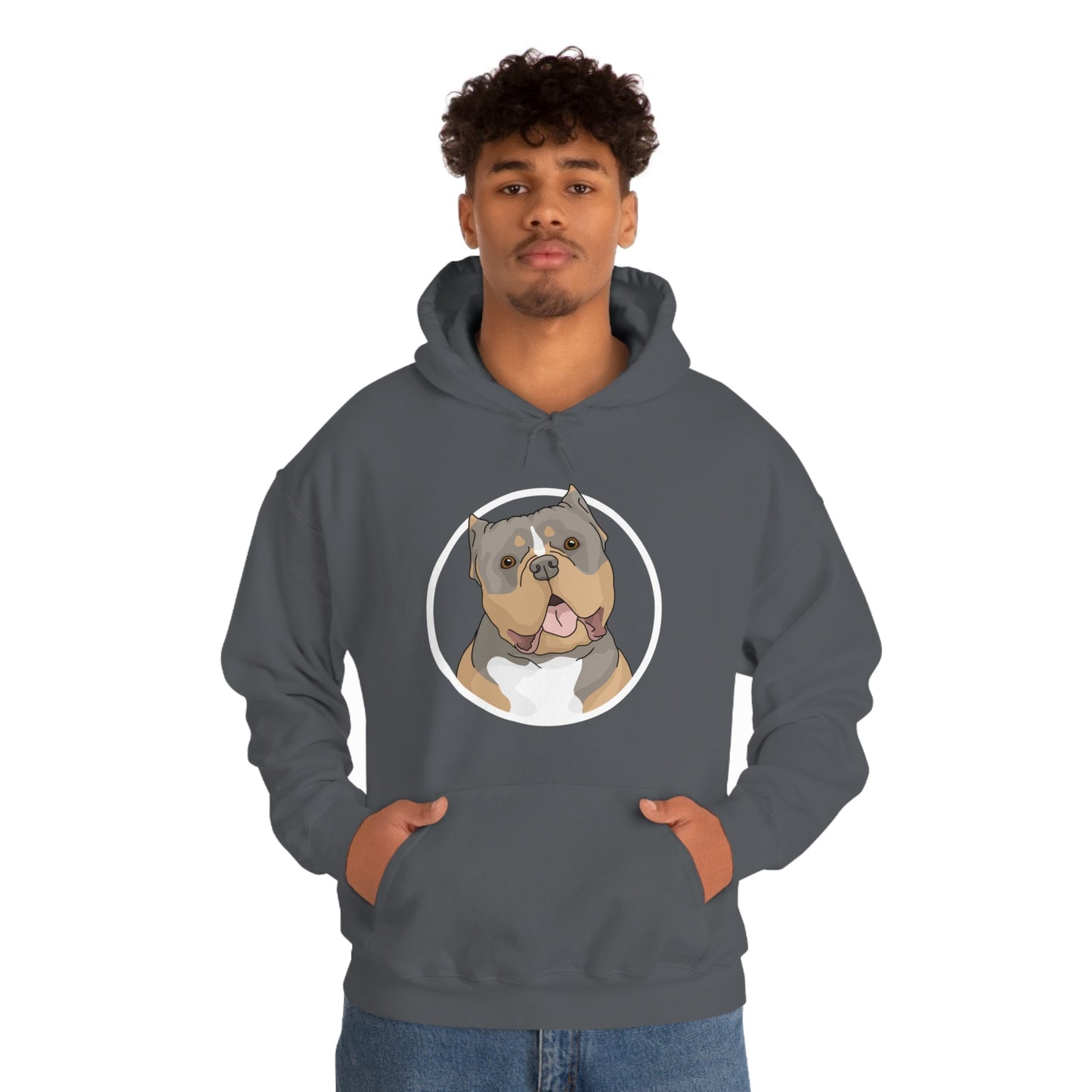 American Bully Circle | Hooded Sweatshirt - Detezi Designs-27470094237331699614