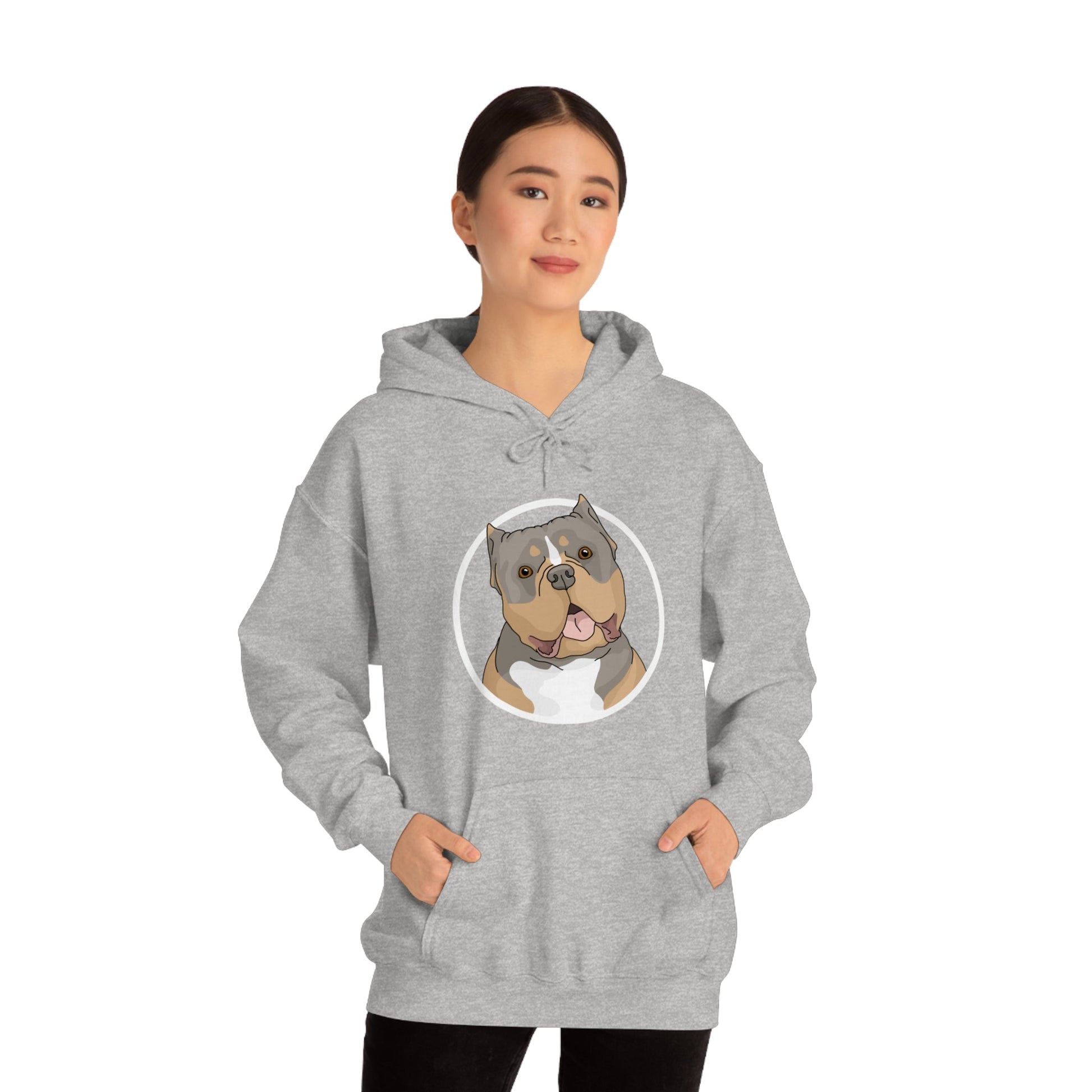 American Bully Circle | Hooded Sweatshirt - Detezi Designs-27470094237331699614