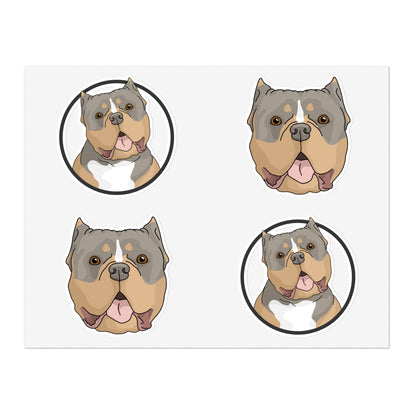 American Bully Circle | Sticker Sheet - Detezi Designs-18545512415374462626
