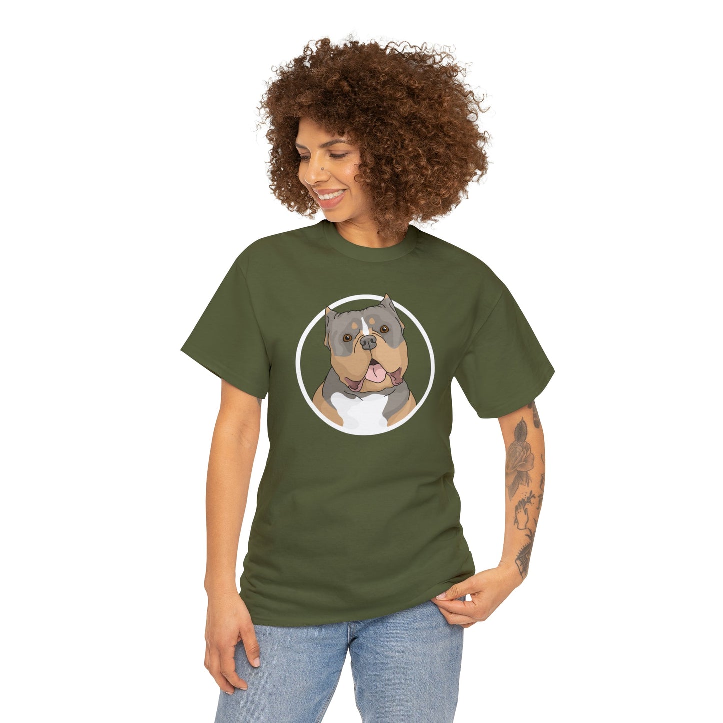 American Bully Circle | T-shirt - Detezi Designs-23152235135325203011