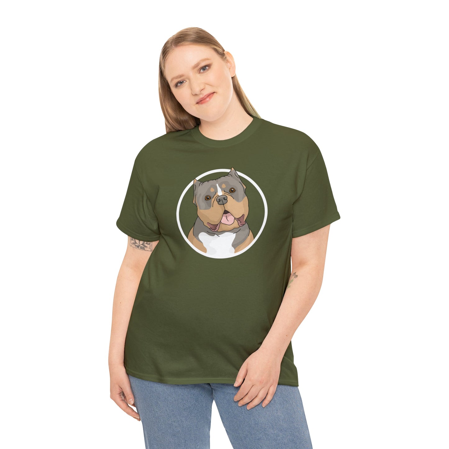 American Bully Circle | T-shirt - Detezi Designs-23152235135325203011