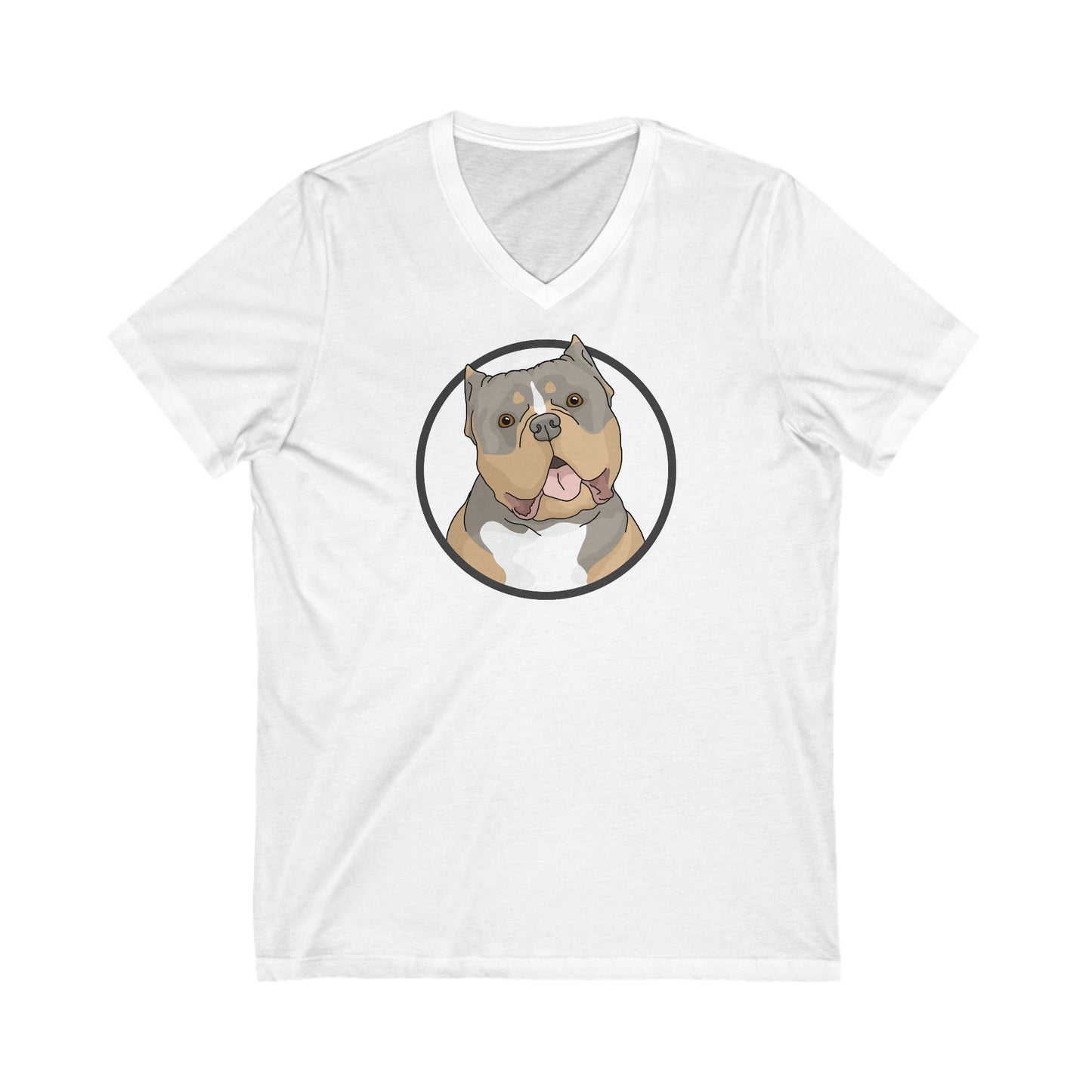 American Bully Circle | Unisex V-Neck Tee - Detezi Designs-15675695218766242352