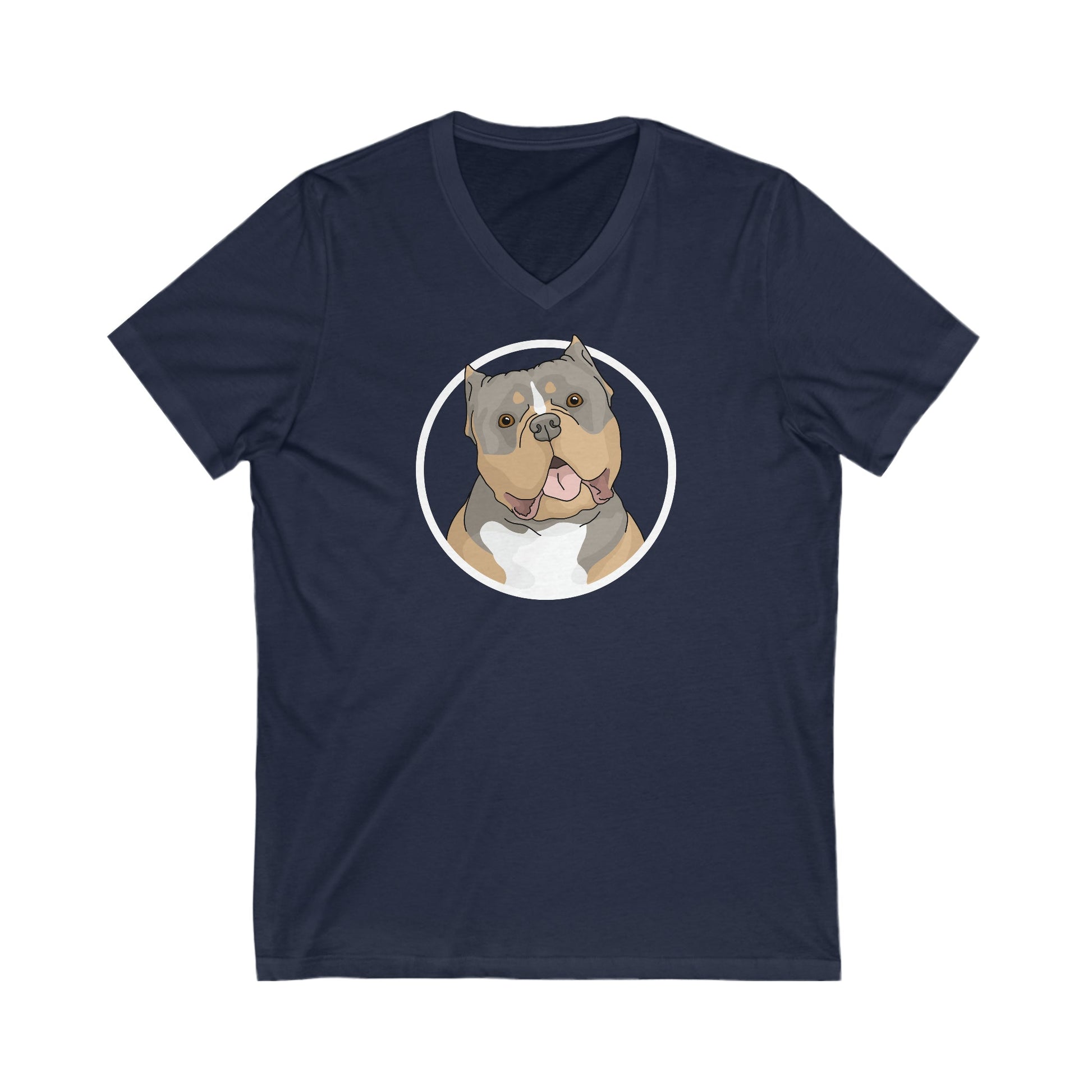 American Bully Circle | Unisex V-Neck Tee - Detezi Designs-17319330579935251635