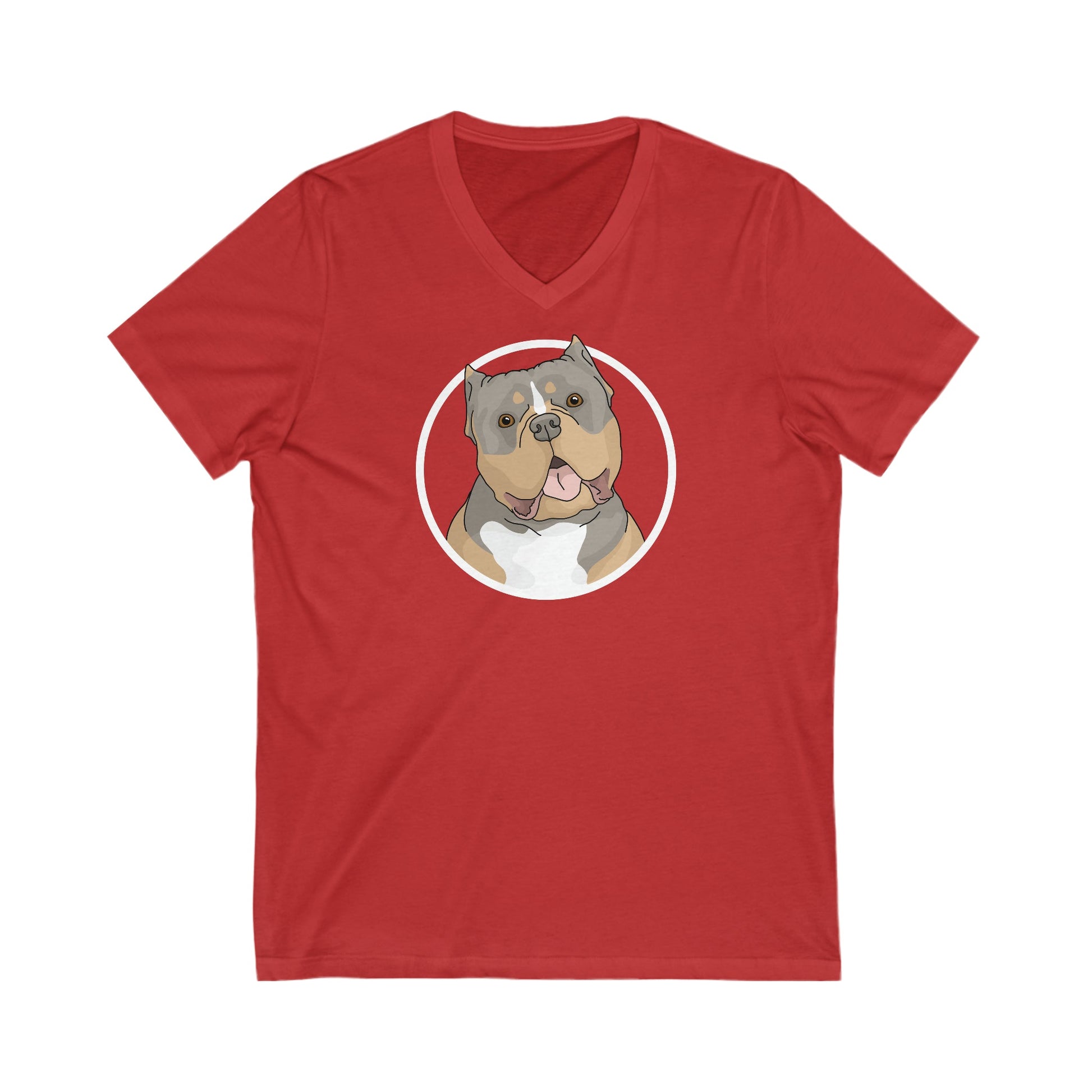 American Bully Circle | Unisex V-Neck Tee - Detezi Designs-28571170153190984033