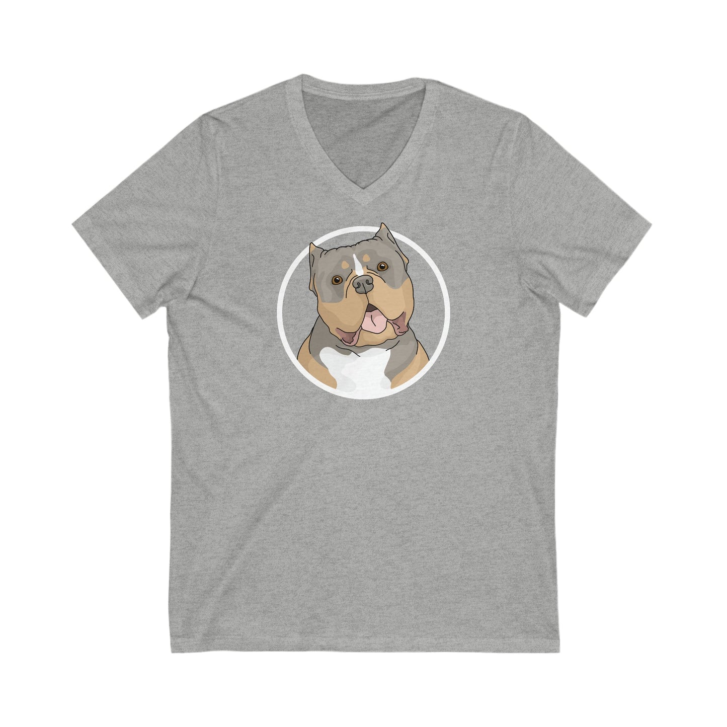 American Bully Circle | Unisex V-Neck Tee - Detezi Designs-60905320632370585676