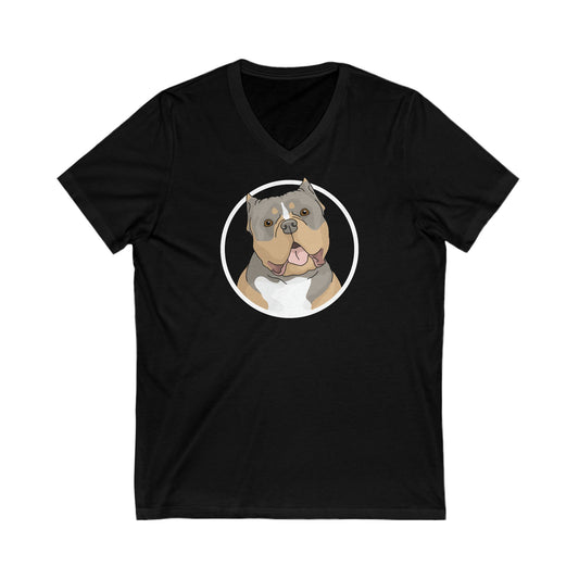 American Bully Circle | Unisex V-Neck Tee - Detezi Designs-82579038992214436724