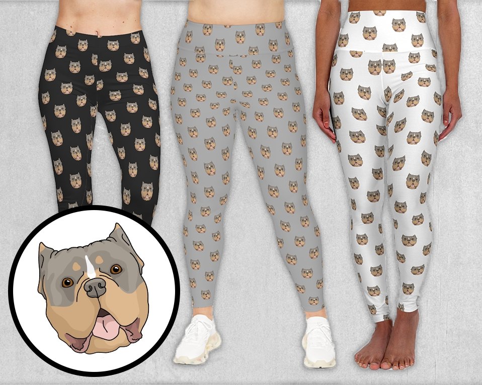 American Bully Faces | Leggings - Detezi Designs-AB002