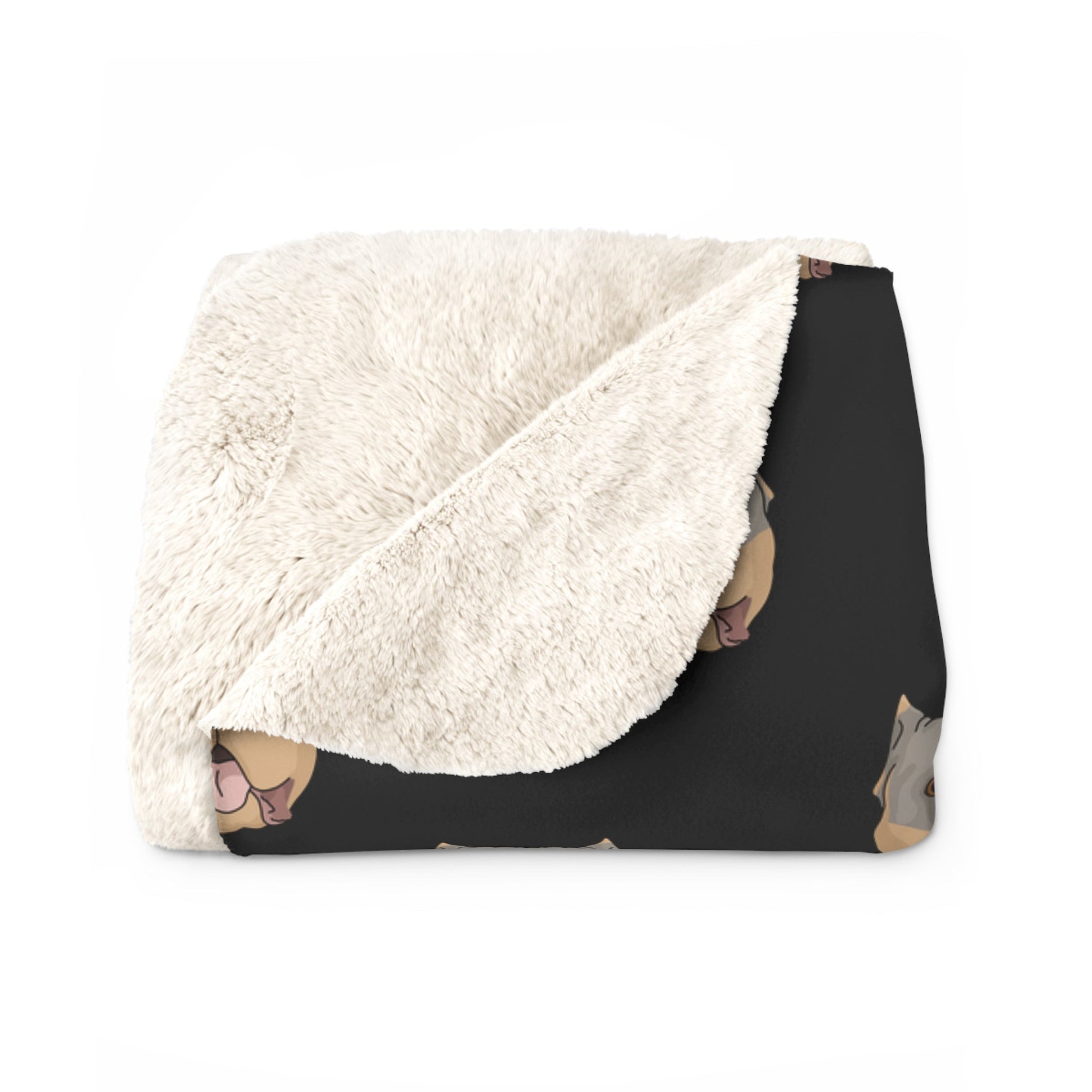 American Bully Faces | Sherpa Fleece Blanket - Detezi Designs-17112973820585968593