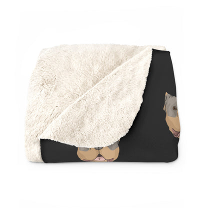 American Bully Faces | Sherpa Fleece Blanket - Detezi Designs-17112973820585968593