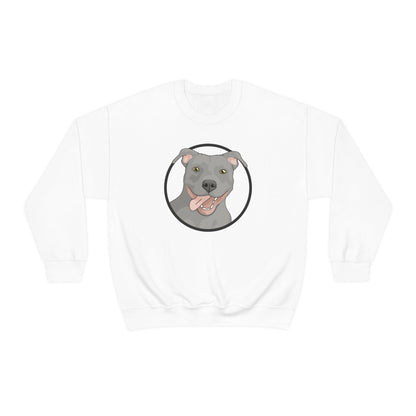 American Pit Bull Terrier Circle | Crewneck Sweatshirt - Detezi Designs-13964536217813160428