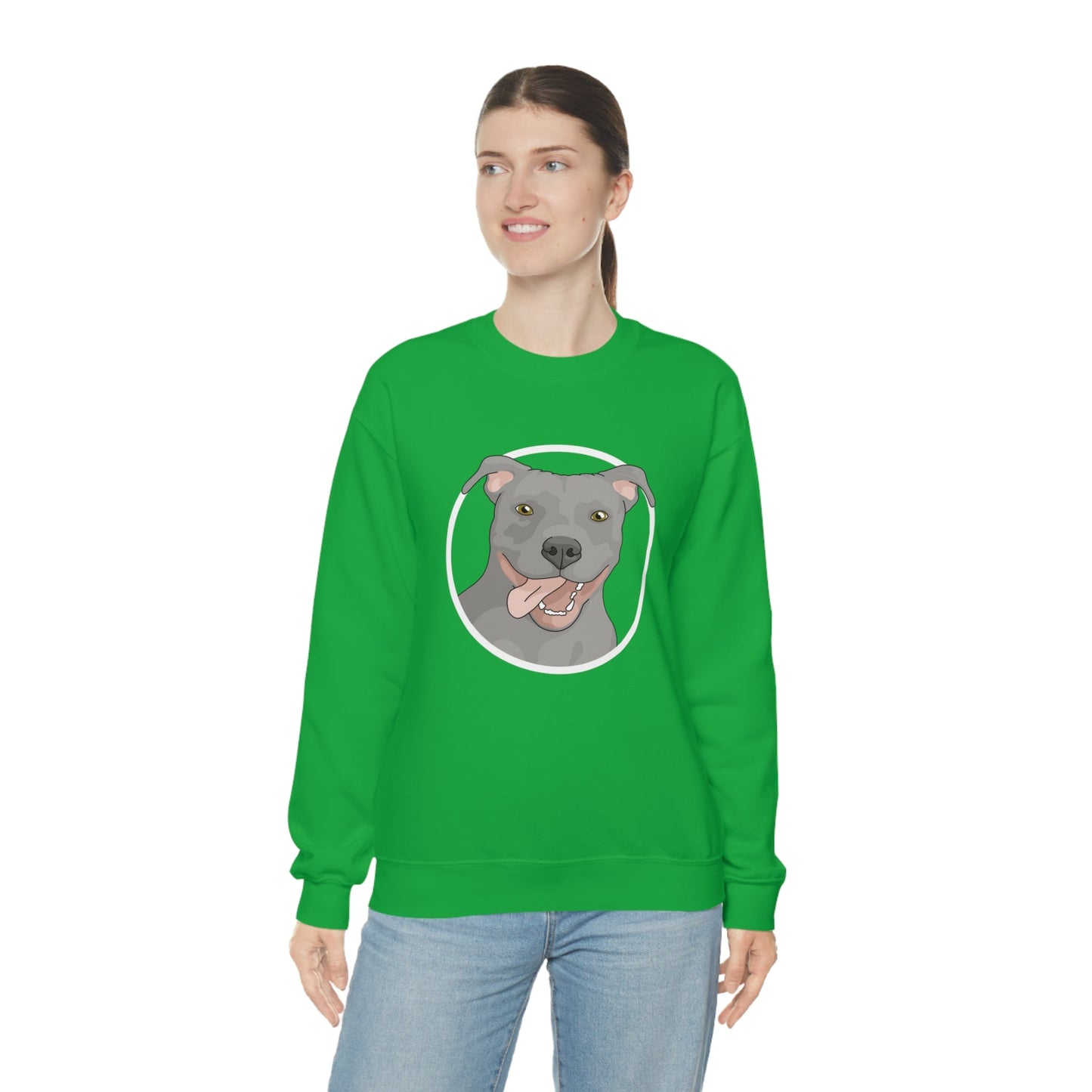 American Pit Bull Terrier Circle | Crewneck Sweatshirt - Detezi Designs-22328093633649176371