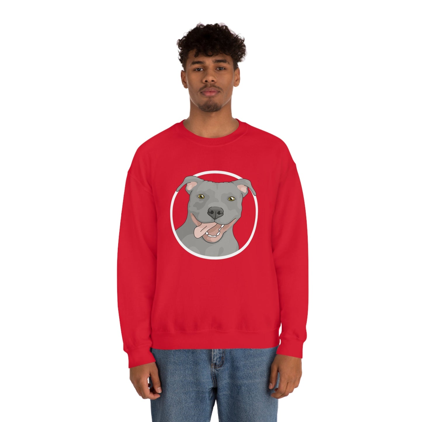 American Pit Bull Terrier Circle | Crewneck Sweatshirt - Detezi Designs-22328093633649176371