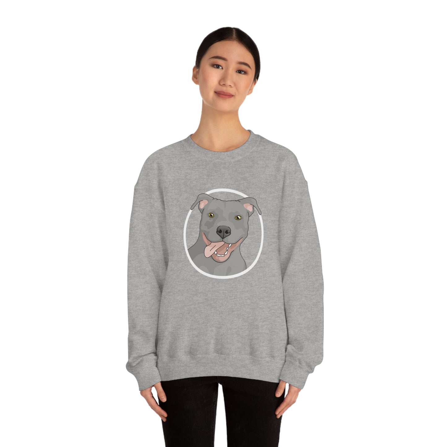 American Pit Bull Terrier Circle | Crewneck Sweatshirt - Detezi Designs-22328093633649176371