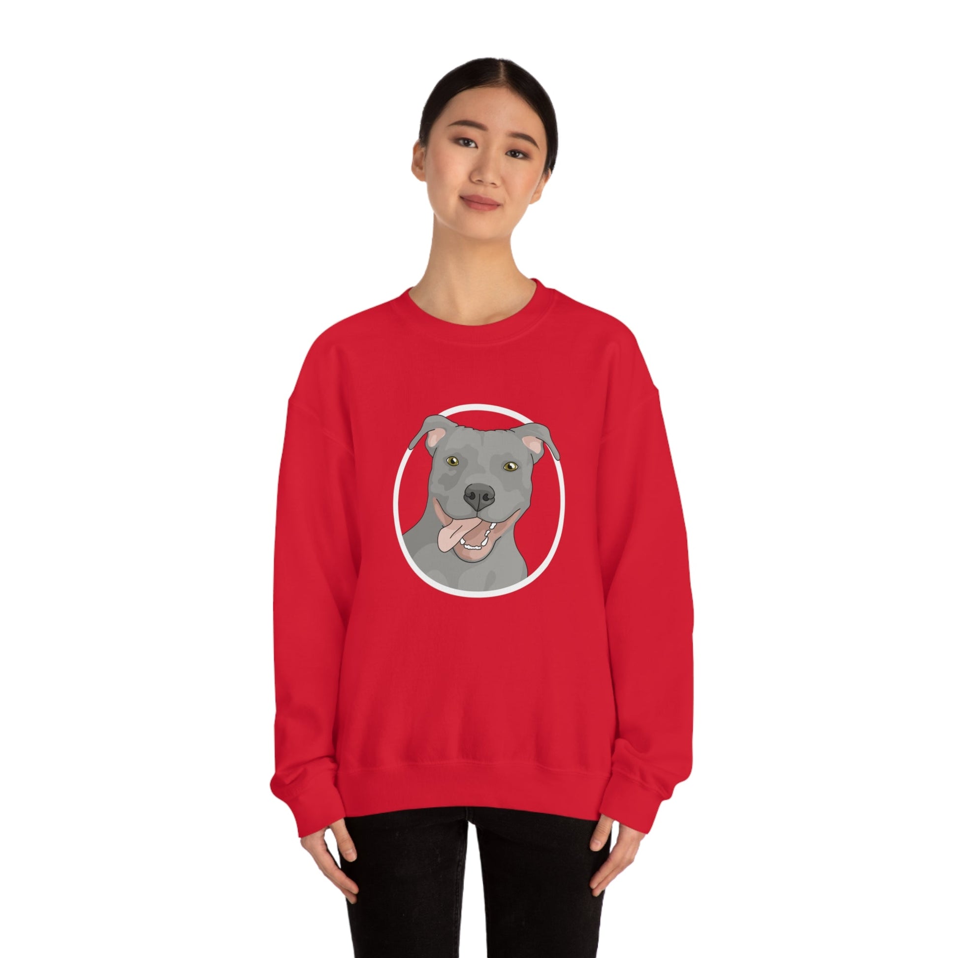 American Pit Bull Terrier Circle | Crewneck Sweatshirt - Detezi Designs-22328093633649176371