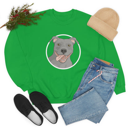 American Pit Bull Terrier Circle | Crewneck Sweatshirt - Detezi Designs-22328093633649176371