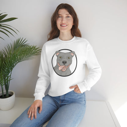 American Pit Bull Terrier Circle | Crewneck Sweatshirt - Detezi Designs-22328093633649176371