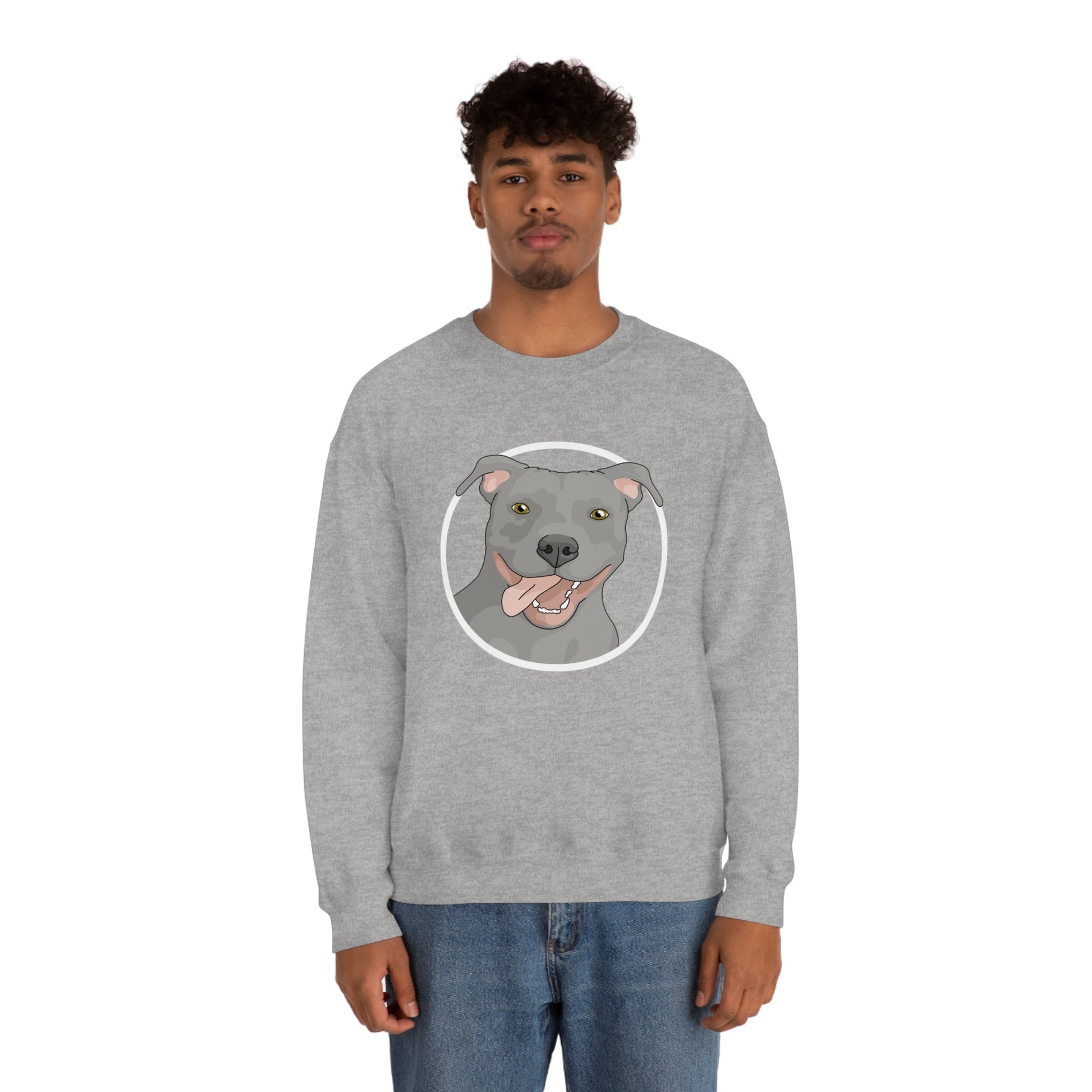 American Pit Bull Terrier Circle | Crewneck Sweatshirt - Detezi Designs-22328093633649176371