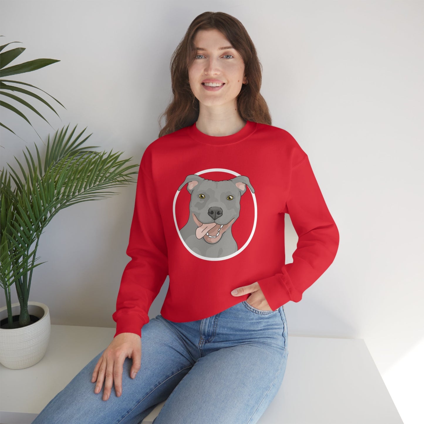 American Pit Bull Terrier Circle | Crewneck Sweatshirt - Detezi Designs-22328093633649176371