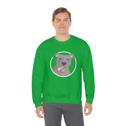 American Pit Bull Terrier Circle | Crewneck Sweatshirt - Detezi Designs-22328093633649176371