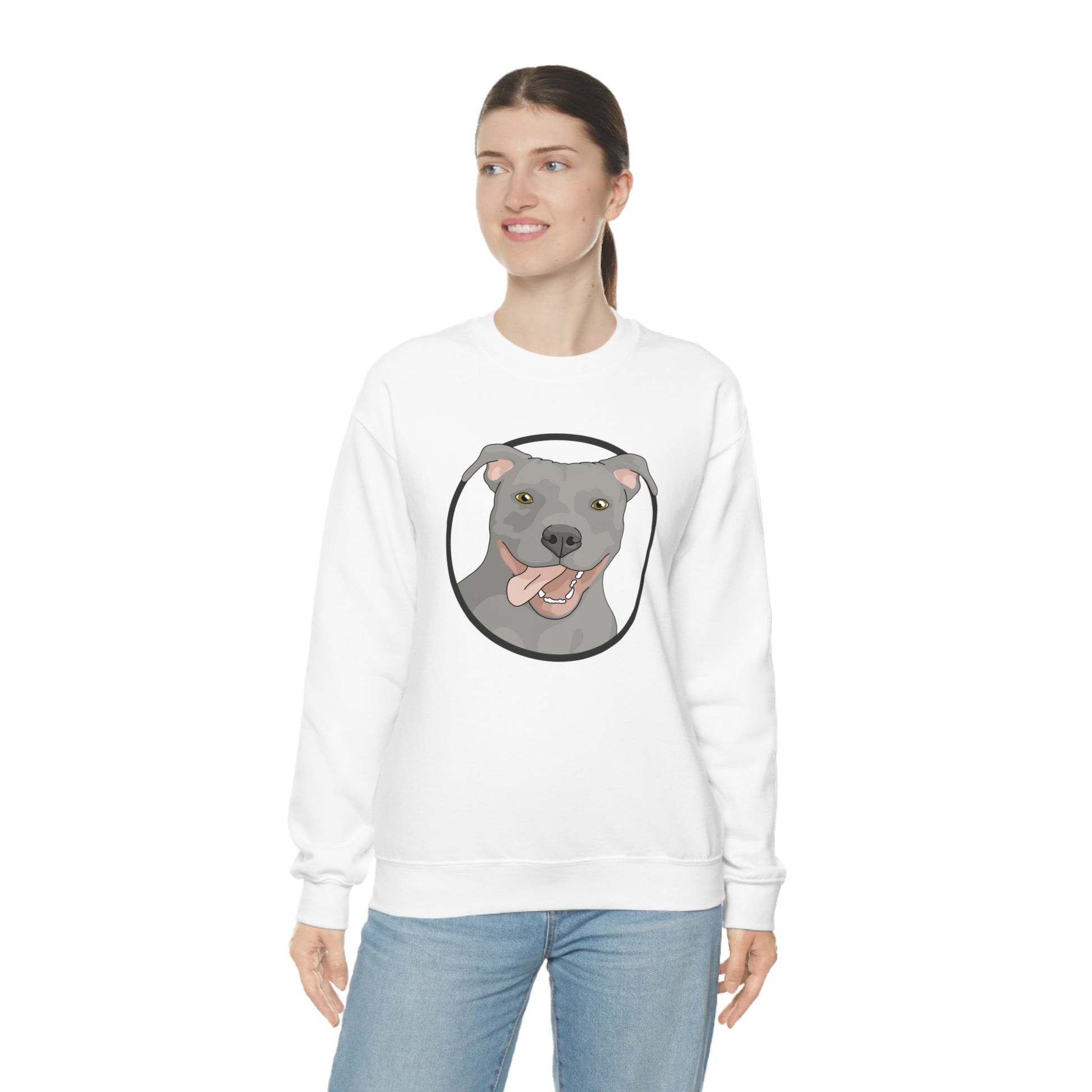 American Pit Bull Terrier Circle | Crewneck Sweatshirt - Detezi Designs-22328093633649176371