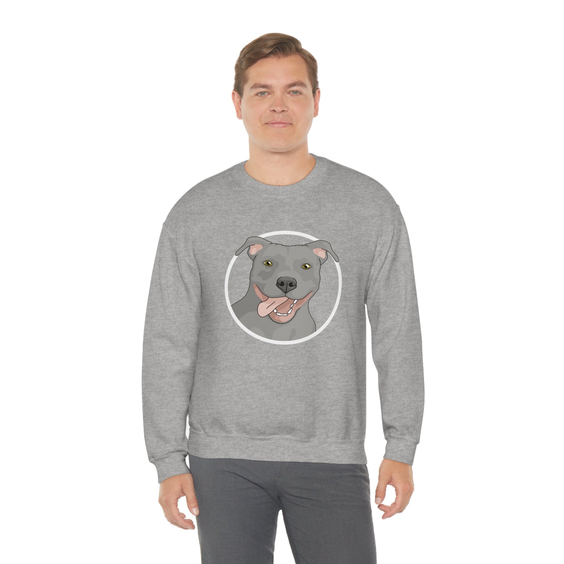 American Pit Bull Terrier Circle | Crewneck Sweatshirt - Detezi Designs-22328093633649176371