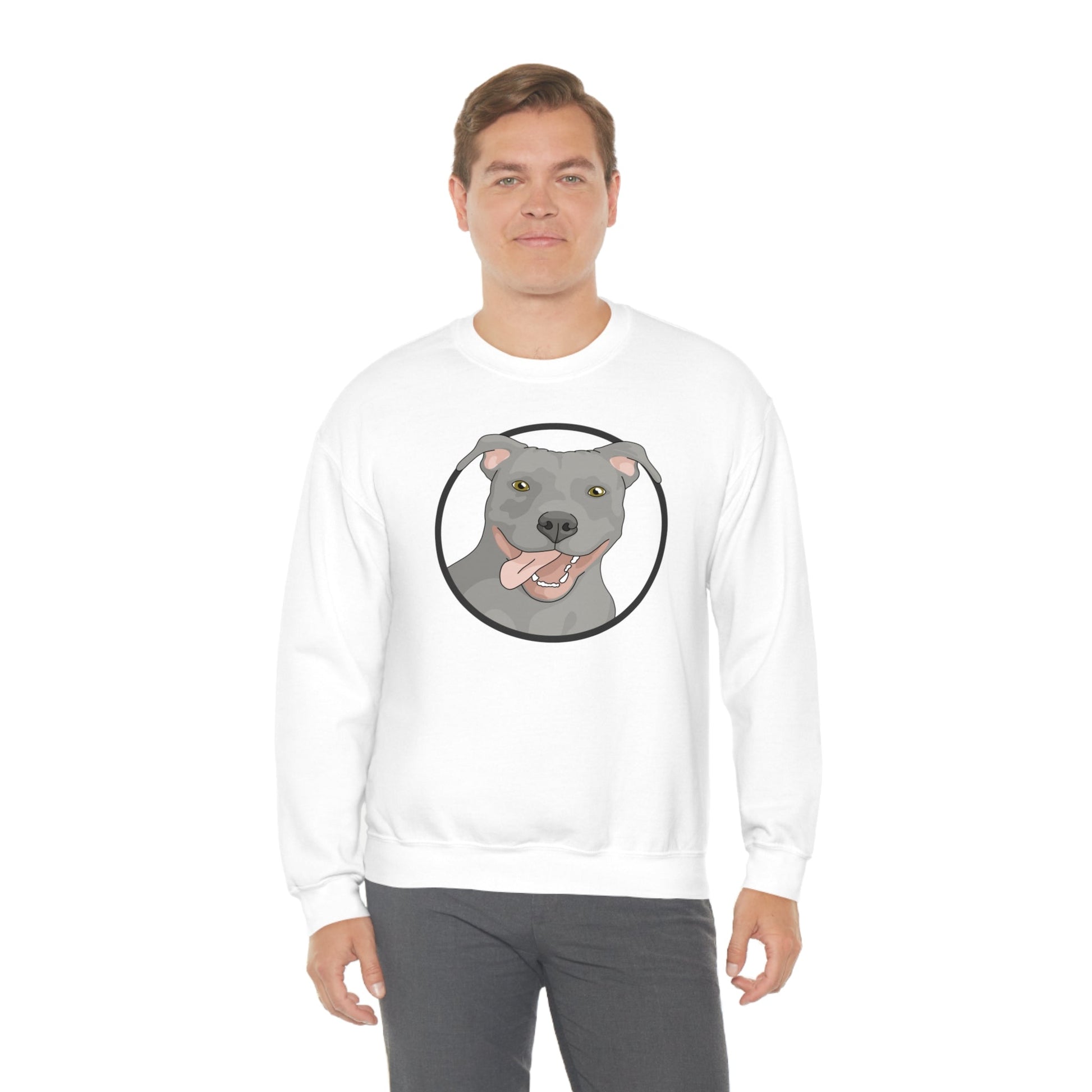 American Pit Bull Terrier Circle | Crewneck Sweatshirt - Detezi Designs-22328093633649176371