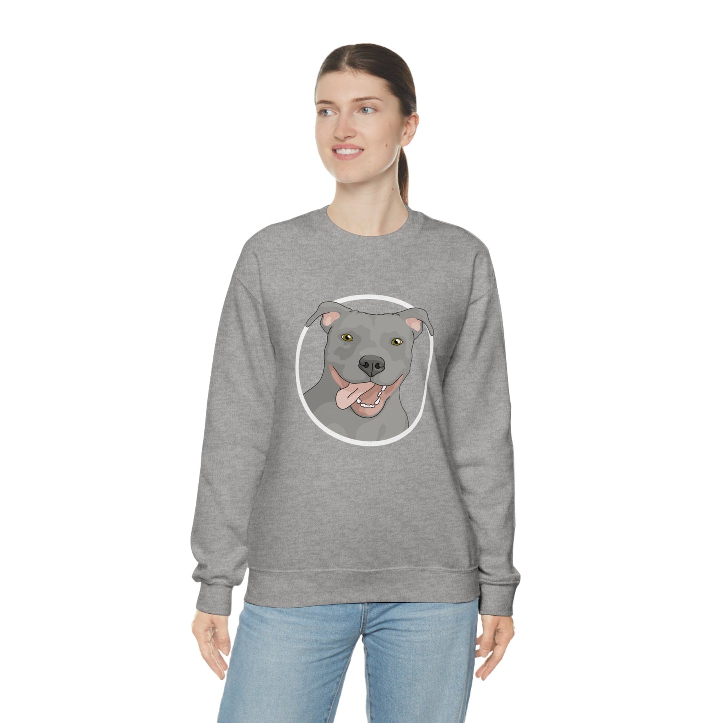 American Pit Bull Terrier Circle | Crewneck Sweatshirt - Detezi Designs-22328093633649176371