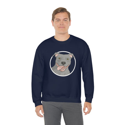 American Pit Bull Terrier Circle | Crewneck Sweatshirt - Detezi Designs-22328093633649176371