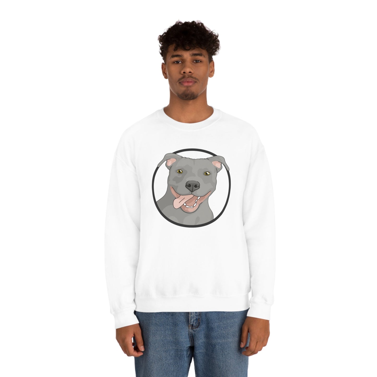 American Pit Bull Terrier Circle | Crewneck Sweatshirt - Detezi Designs-22328093633649176371