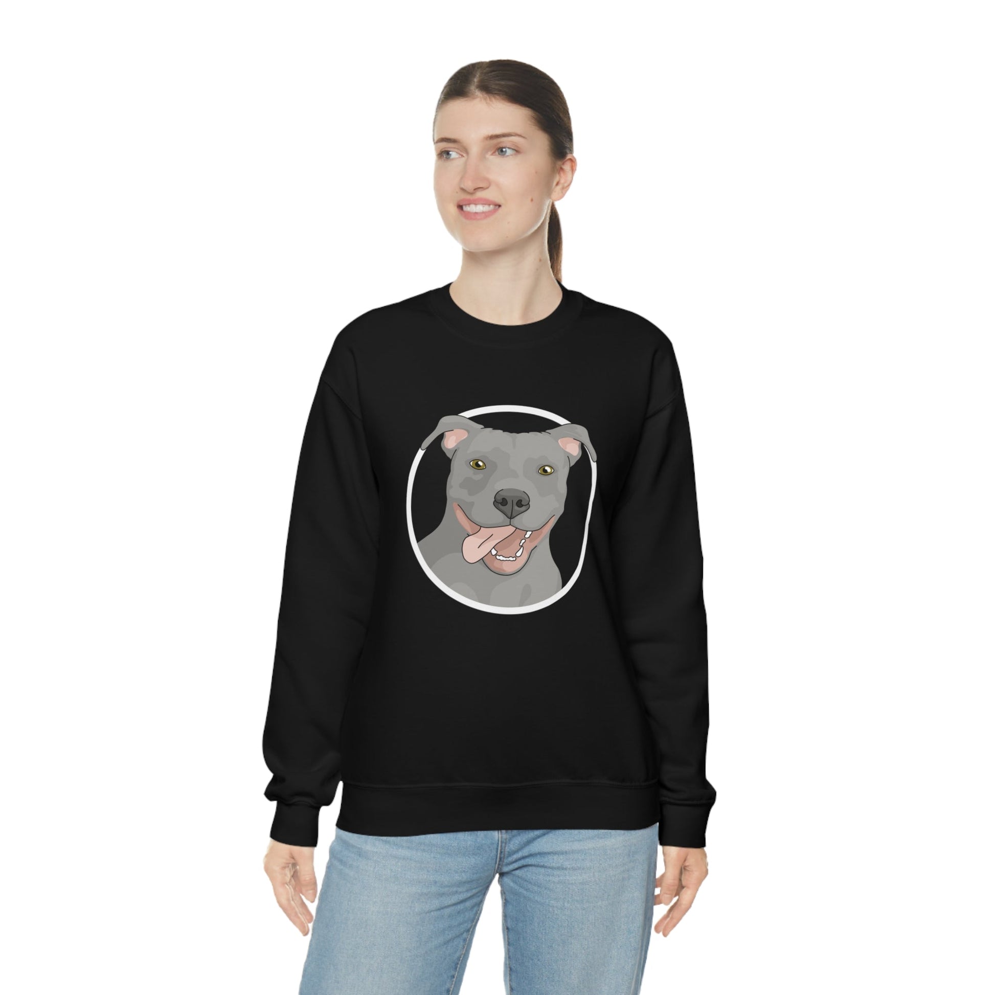 American Pit Bull Terrier Circle | Crewneck Sweatshirt - Detezi Designs-22328093633649176371