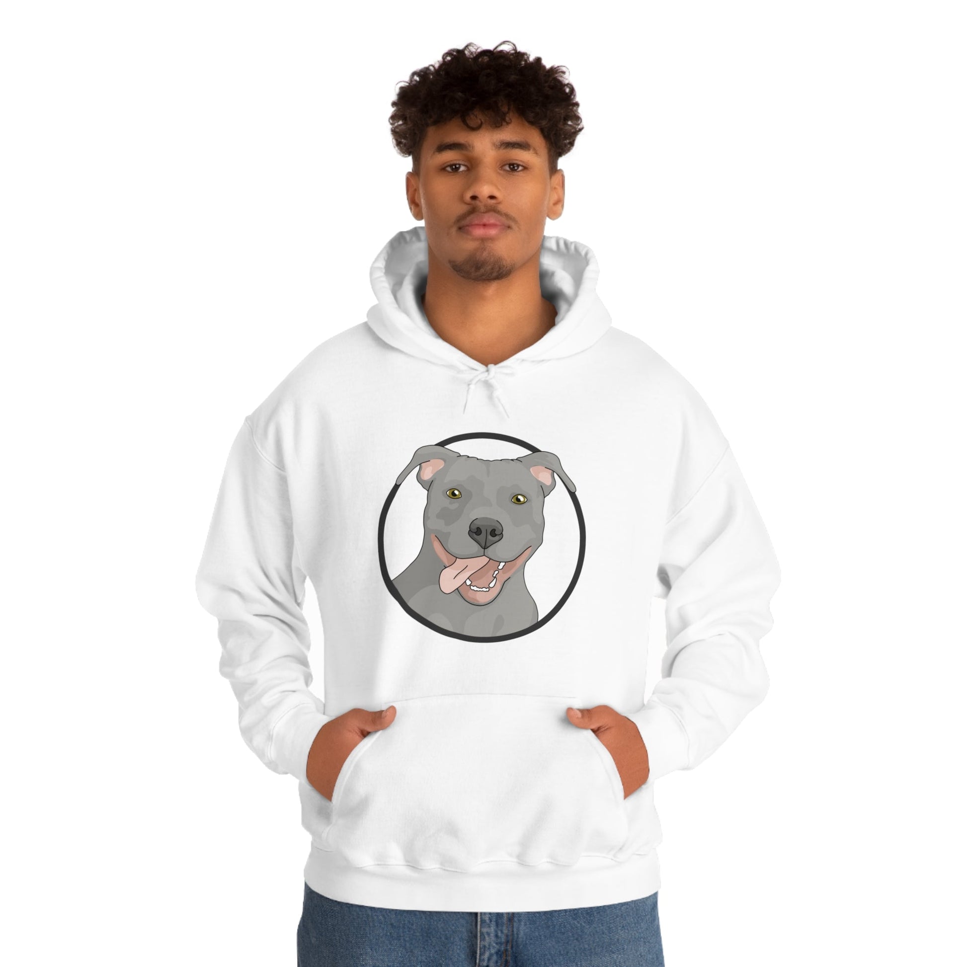 American Pit Bull Terrier Circle | Hooded Sweatshirt - Detezi Designs-25968813492190935648