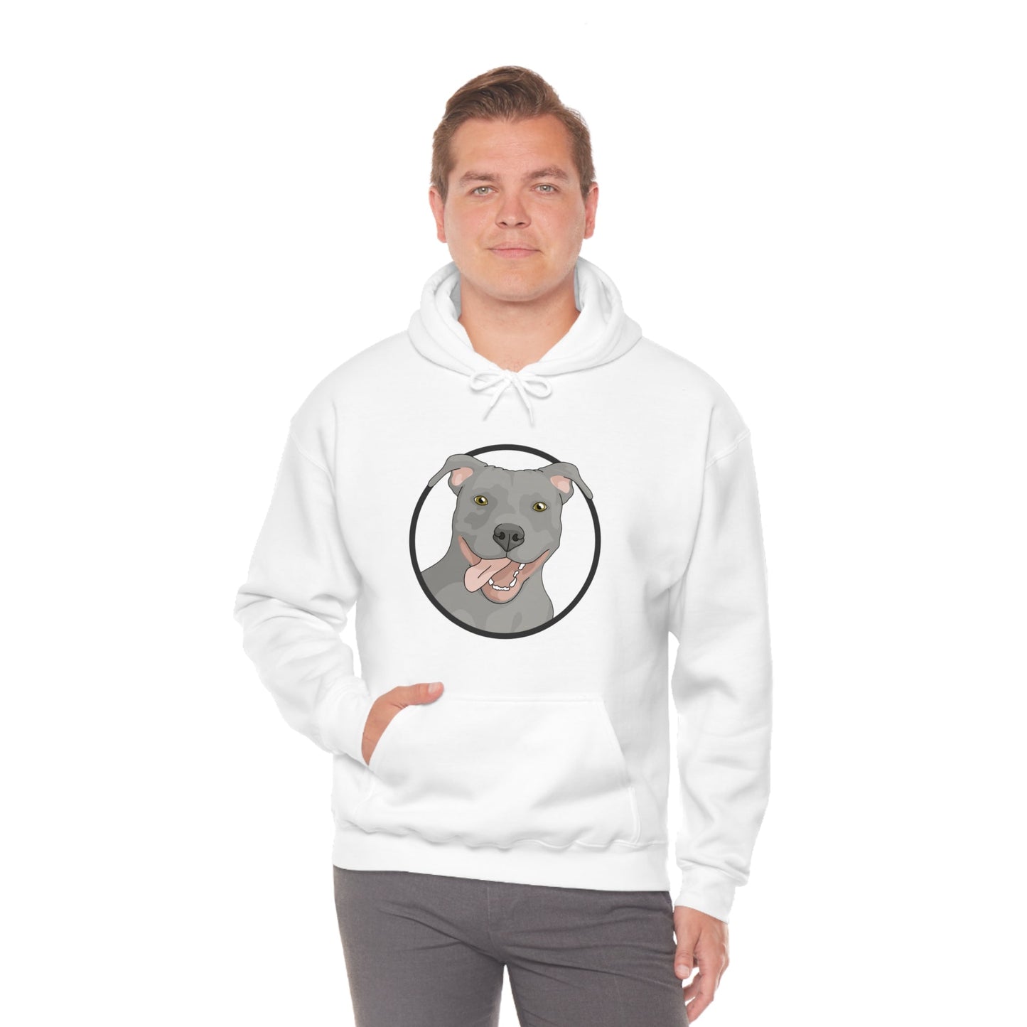 American Pit Bull Terrier Circle | Hooded Sweatshirt - Detezi Designs-25968813492190935648