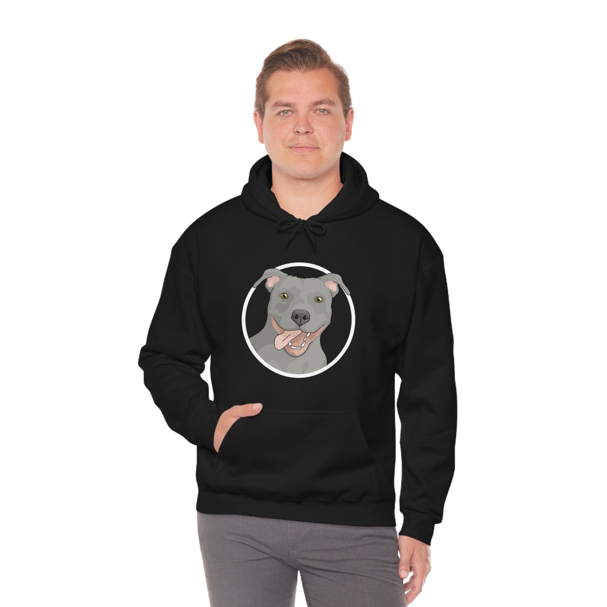 American Pit Bull Terrier Circle | Hooded Sweatshirt - Detezi Designs-25968813492190935648