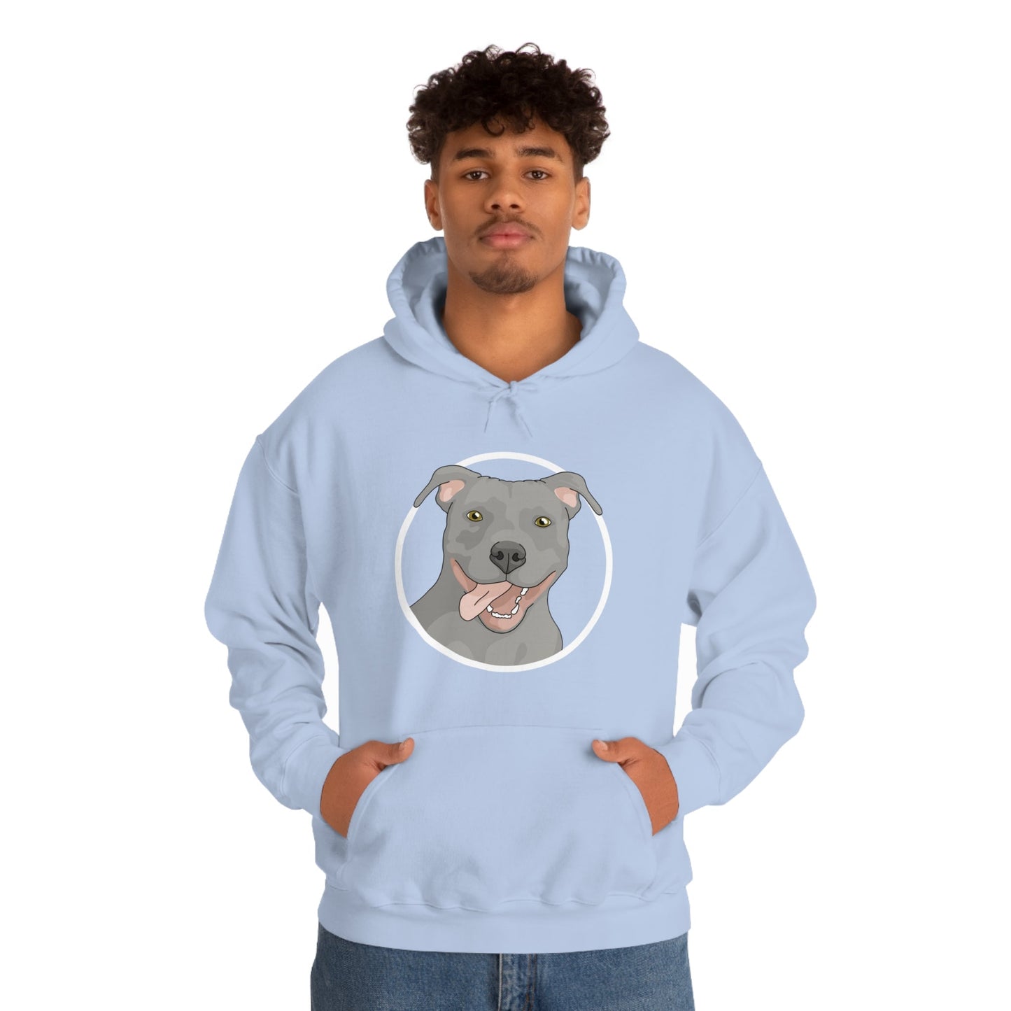 American Pit Bull Terrier Circle | Hooded Sweatshirt - Detezi Designs-25968813492190935648