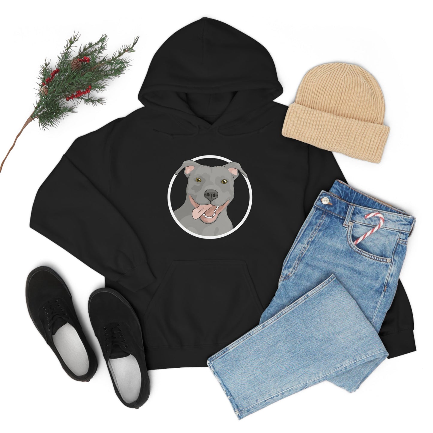 American Pit Bull Terrier Circle | Hooded Sweatshirt - Detezi Designs-25968813492190935648