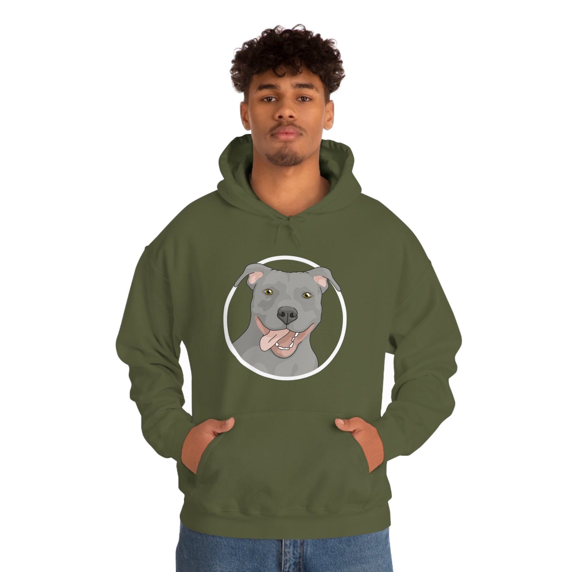 American Pit Bull Terrier Circle | Hooded Sweatshirt - Detezi Designs-25968813492190935648